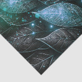 Luxuriös ausgeklügelte Aquamarine schwarze Leuchtf Seidenpapier (Ausschnitt)