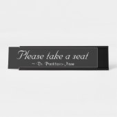 Luxuriös "Bitte nehmen Sie Platz" Schreibtischnamensplakette (Vorderseite )