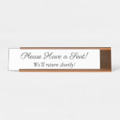 Luxuriös "Bitte setzen Sie sich!" Schreibtischnamensplakette (Vorderseite )