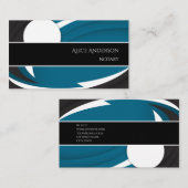 Luxuriös blau, elegant und professionell weiblich visitenkarte (Vorne/Hinten)