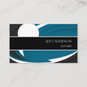 Luxuriös blau, elegant und professionell weiblich visitenkarte (Vorderseite)