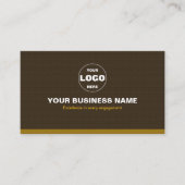 Luxuriös Dunkelbraun Texturierter QR Code Minimal Visitenkarte (Vorderseite)