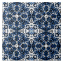 Luxuriös, elegant, dekorativ blau und weiß