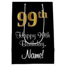 Luxuriös, elegant, Imitate Gold Look 99. Geburtsta