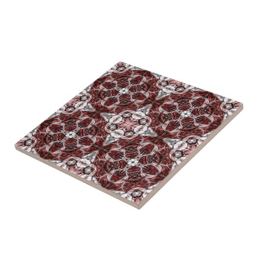 Luxuriös, elegant, mit Zierbordeauxtönen und Weiß Fliese (Seite)