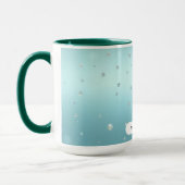 Luxuriös Frostig Grün Azure Bronze Dew Punkte Tasse (Links)