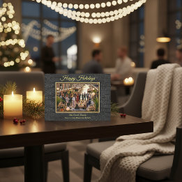 Luxuriös gedrucktes falsches schwarzes Alligator-T Feiertagskarte