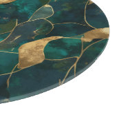 Luxuriös geometrisch Abstrakter Rundpouf Schneidebrett (Ecke)