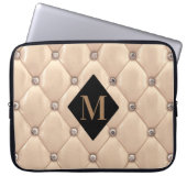 luxuriös getuftes Goldmonogramm Laptopschutzhülle (Vorderseite)