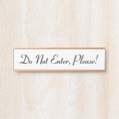 Luxuriös, glamourös "Betreten Sie nicht, bitte!" Türschild (Vorderseite )