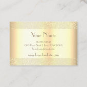 Luxuriös goldfarben mit goldenem Border-Elegant Visitenkarte (Rückseite)