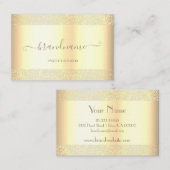 Luxuriös goldfarben mit goldenem Border-Elegant Visitenkarte (Vorne/Hinten)