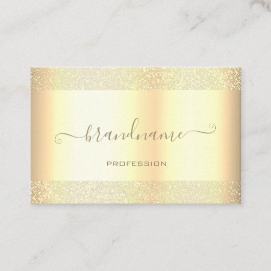 Luxuriös goldfarben mit goldenem Border-Elegant Visitenkarte (Vorderseite)
