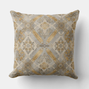 Luxuriös, Goldgrau Beigi Ornament , Elegant Kissen