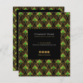 Luxuriös grün und gold Art Deco Muster (Vorne/Hinten)