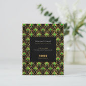 Luxuriös grün und gold Art Deco Muster (Stehend Vorderseite)