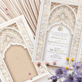 Luxuriös islamisch Inspiriert Hochzeitsgoldfolie Folieneinladung
