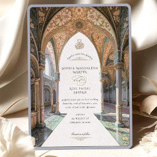 Luxuriös-islamische Hochzeitsszendenz - Inspiriert Einladung