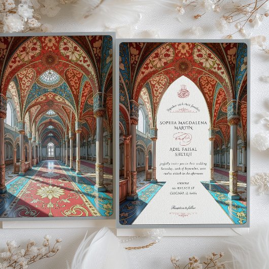 Luxuriös-islamische Hochzeitsszendenz - Inspiriert Einladung