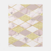 Luxuriös Marble Golden Geometric Fleecedecke (Vorderseite)