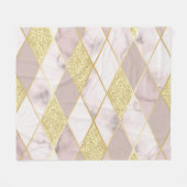 Luxuriös Marble Golden Geometric Fleecedecke (Vorderseite (Horizontal))