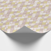 Luxuriös Marble Golden Geometric Geschenkpapier (Ecke)