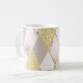 Luxuriös Marble Golden Geometric Kaffeetasse (Vorderseite Links)
