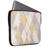 Luxuriös Marble Golden Geometric Laptopschutzhülle (Vorne Rechts)