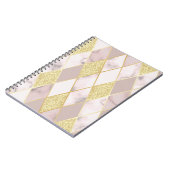 Luxuriös Marble Golden Geometric Notizblock (Linke Seite)