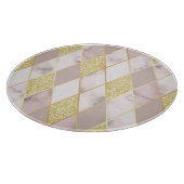 Luxuriös Marble Golden Geometric Schneidebrett (Ecke)