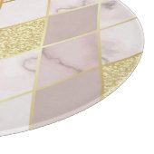 Luxuriös Marble Golden Geometric Schneidebrett (Ecke)