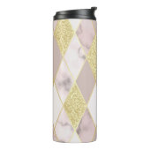Luxuriös Marble Golden Geometric Thermosbecher (Nach links gedreht)