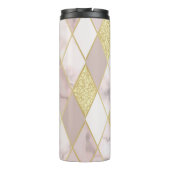 Luxuriös Marble Golden Geometric Thermosbecher (Rückseite)