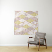 Luxuriös Marble Golden Geometric Wandteppich (Beispiel (Horizontal))