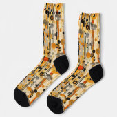 Luxuriös modern geometrisch Golden Contemporary Socken (Linkes Detail)