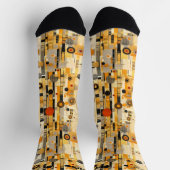 Luxuriös modern geometrisch Golden Contemporary Socken (Oben)