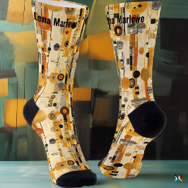 Luxuriös modern geometrisch Golden Contemporary Socken