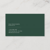 Luxuriös, modern und botanisch visitenkarte (Rückseite)