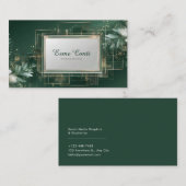 Luxuriös, modern und botanisch visitenkarte (Vorne/Hinten)
