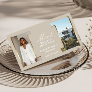Luxuriös moderne professionelle Fotocollage elegan Visitenkarte