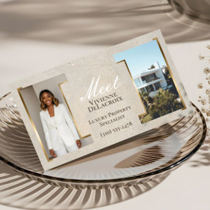 Luxuriös Moderne Professionelle Fotocollage Elegan Visitenkarte