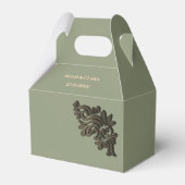 Luxuriös Modernes Sage Green & Imitats Gold metall Geschenkschachtel (Vorderseite)