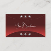 Luxuriös rot mit glänzender Decke aus Diamanten Visitenkarte (Vorderseite)