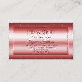 Luxuriös schimmerndes Rot mit Diamonds Chic und st Visitenkarte (Rückseite)