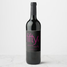 Luxuriös Schwarze Pink Fifty und Fabulous Geburtst