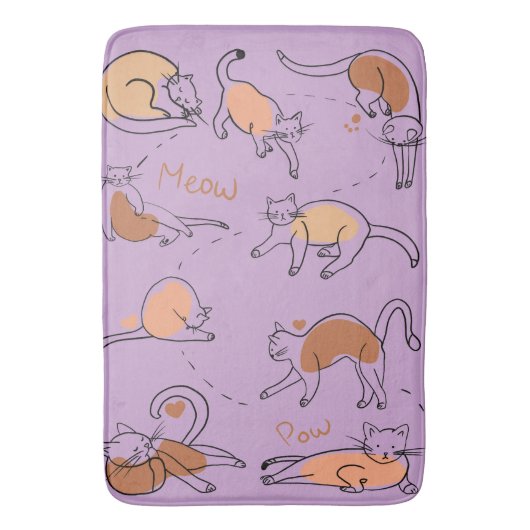 Luxuriös weiche Speicherfolie, Katzen Badematte (Vorderseite Vertikal)