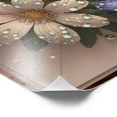 Luxuriöse 3D-Grußkarte mit Blumendesign Fotodruck (Ecke)