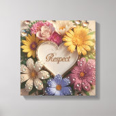 Luxuriöse 3D-Grußkarte mit Blumendesign Leinwanddruck (Vorderseite)