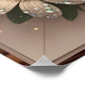 Luxuriöse 3D-Grußkarte mit Blumendesign Poster (Ecke)