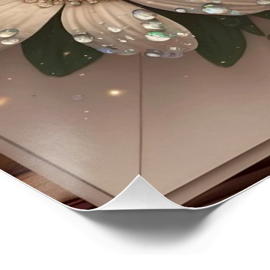 Luxuriöse 3D-Grußkarte mit Blumendesign Poster (Ecke)